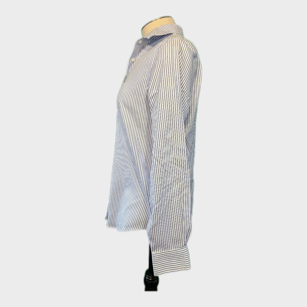 Jones New York No Iron Blue/White Striped Collared Shirt Size: Small NWOT! ✨✨ - Picture 3 of 6